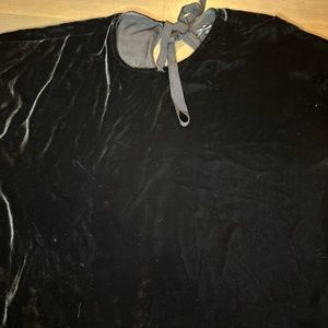 Madewell velvet blouse with back tie